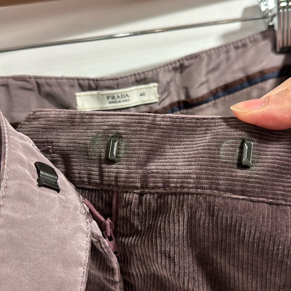 Prada Brown Corduroy Flared Pants - Picture 3 of 9